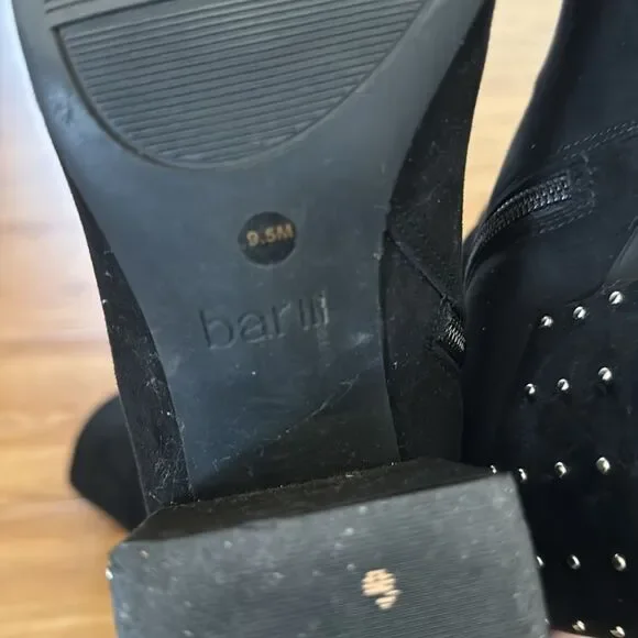 Black Suede Knee-High Boots - Picture 10 of 11